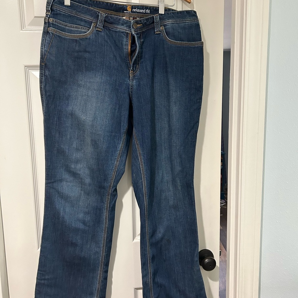 Carhartt Women's Dark Blue Bootcut Jeans